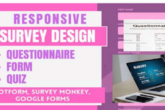 create and optimize surveys with surveymonkey, google forms,jotform
