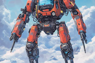 draw mecha robot armor character concept for you