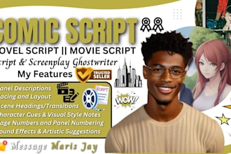 write engaging comic book scripts for your characters, graphic novel anime story