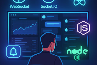 develop web, mobile apps using websocket socket io react js node js react native