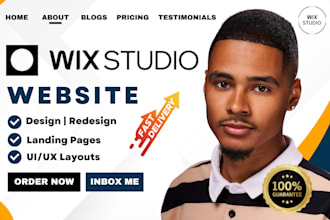 wix studio website design wix studio website redesign wix studio website design