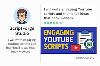 write an engaging youtube video script and thumbnail concept