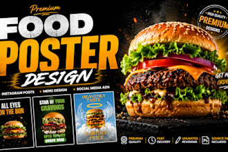 design professional food poster