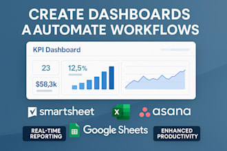 create dashboard smartsheet, excel asana google sheets kpi