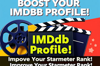 promote imdb profile and improve starmeter rank