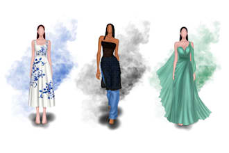 draw fashion illustration based on your ideas or sketch