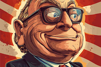 do your editorial or political cartoon in unique style