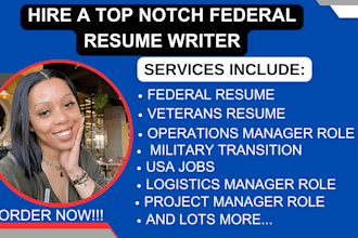 write federal resume for transitioning military veteran operation manager usajob