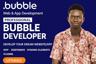 develop bubble io app, custom mvp, saas, dashboard, and web application