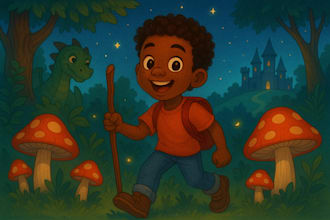 3d african american children book illustration, ai children book