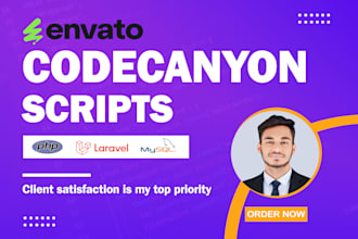 install, setup, customize and fix bugs of any codecanyon php, laravel script