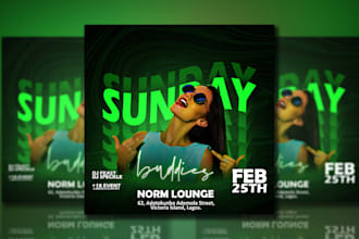 design flyer, banner, leaflet under and social media poster