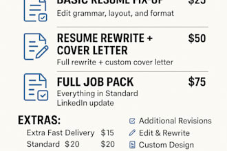 rewrite your resume and help you get hired fast