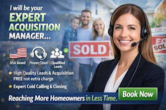 be your expert real estate acquisition manager and closing deals
