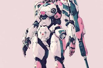 do high quality robot, mecha concepts