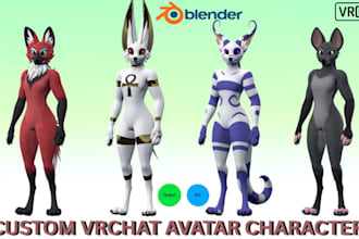 do custom vrchat avatar 3d character vtuber model and game ready vrc avatar