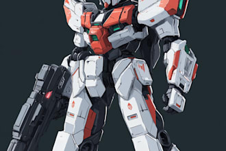 do your mecha robot fanart or original in digital artwork