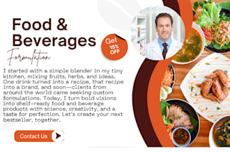 be ur food scientist to formulate food,juice,beverage,smoothie and energy drink