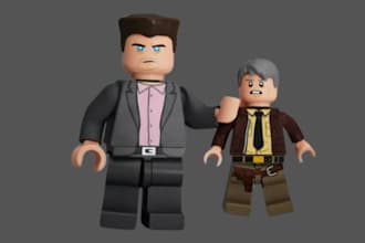 create 3d lego 3d lego animation 3d lego model 3d character design 3d minecraft