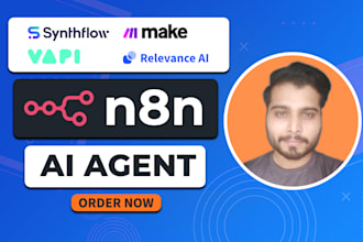 build ai agent using n8n, make com, vapi ai and relevance ai