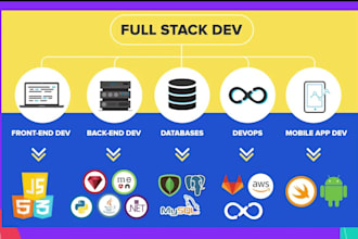 website development as full stack web developer, front end, backend, react js