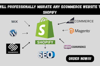 rebuild and migrate your website to a hihg converting shopify store