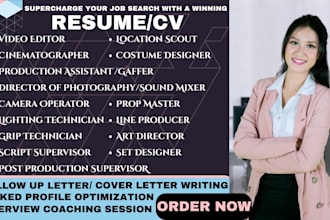 write ats optimized video editor, cinematographer, production assistant resume