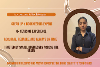 set up, clean up, organize and do bookkeeping in zoho books, xero and wave