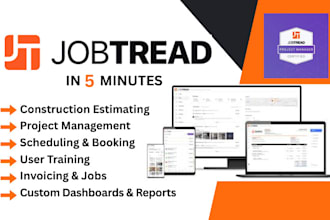 customise jobtread dashboard construction estimate jobber scheduling booking