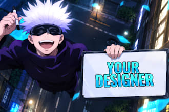 design custom thumbnails for anime, manhwa, manga, amv, vtuber thumb