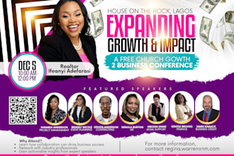 create impeccable church flyer, or event flyer