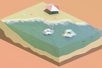 model clean low poly game assets