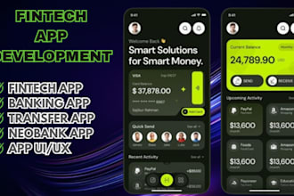 develop fintech app bank app p2p payment app money transfer app neobank app