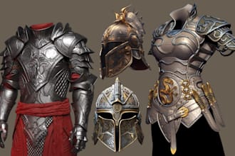 3d anime cosplay model diorama cosplay creation wearable armor mask for 3d print