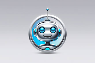 design creative robot head mascot logo