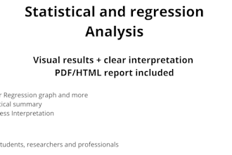 run a regression analysis and explain the results clearly