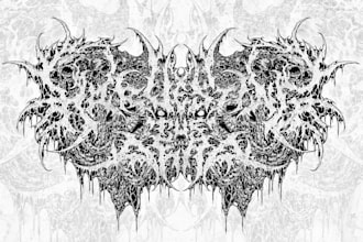 make brutal death metal, deathcore, black metal band logo