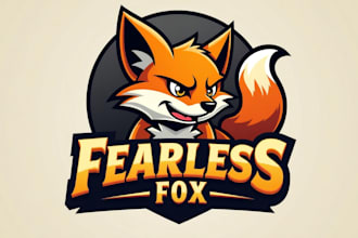 design awesome angry fox mascot logo just in 12 hours
