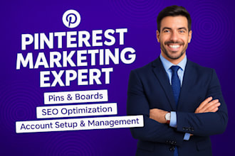 manage your business pinterest account with seo  optimized pin and board