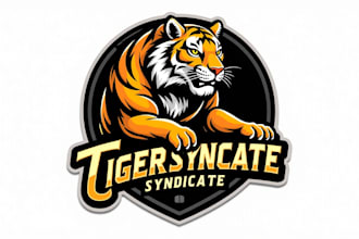 make different syndicate tiger mascot logo design with express delivery