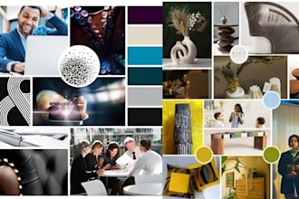design a mood board color palette, color scheme, and shopping list in mood board