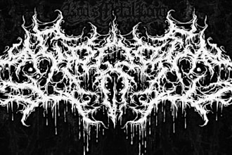 draw black, slam, or death metal logo for your band