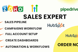 zoho hubspot pipedrive ghl expert integration automation do campaigns workflow
