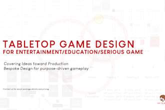 design a tabletop game for entertainment, education, and serious game