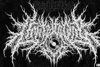 create death, black metal, grindcore, hardcore band logo