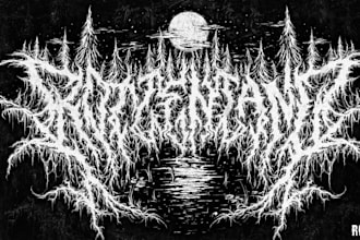 design a professional and detailed death metal logo
