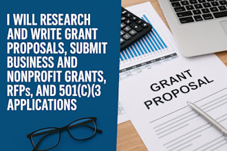 research, apply and write grant proposals, nonprofit, 501c3, business grant