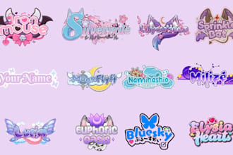 design cute vtuber logo for vtuber and streamer