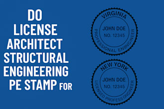 do license architect structural engineering pe stamp for, virginia and new york