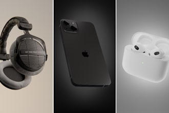 create photorealistic 3d models with textures, realistic renders and mockups